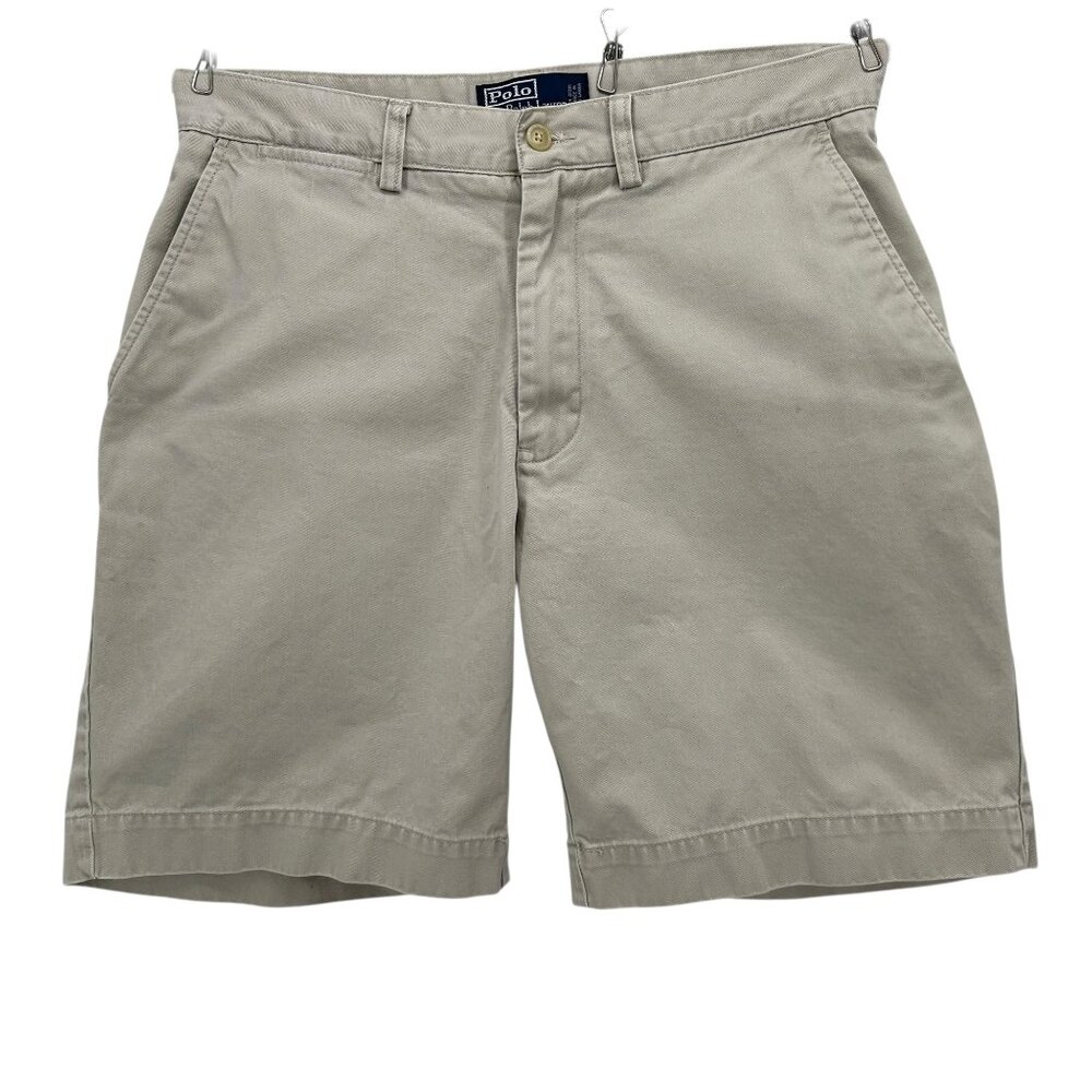 Vintage Polo By Ralph Lauren Mens 32 Shorts Prospect Short Flat Front Khaki